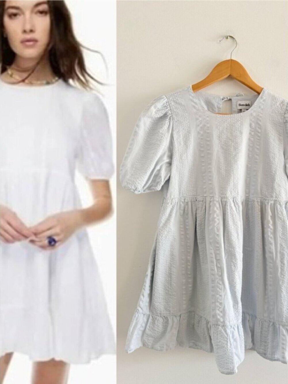 Aritzia Sunday Best Zane Dress Babydoll Plain Air Blue Size 2XS